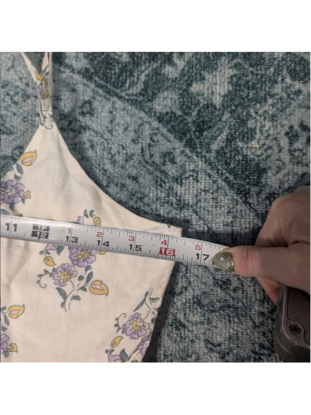 Patrons of Peace Cream Floral Tiered Button-Front Maxi Dress Sz S - Picture 10 of 16